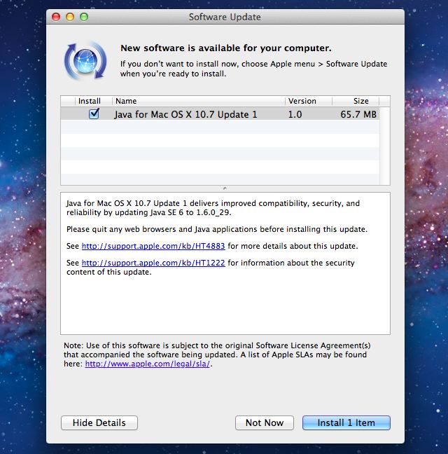 java update for mac